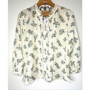 Loft Long Sleeve Floral Button Down Blouse NEW WITH TAGS Size: L